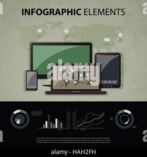 Colorful vector set of infographics element templates Stock Vector