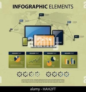 Colorful vector set of infographics element templates Stock Vector