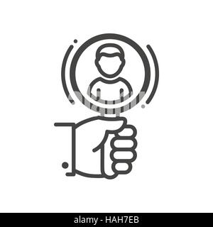 Recruiting - line design single isolated icon Stock Vector