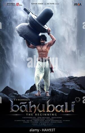 Bahubali: The Beginning Year : 2015 India Director : S.S. Rajamouli Prabhas Movie poster Stock Photo