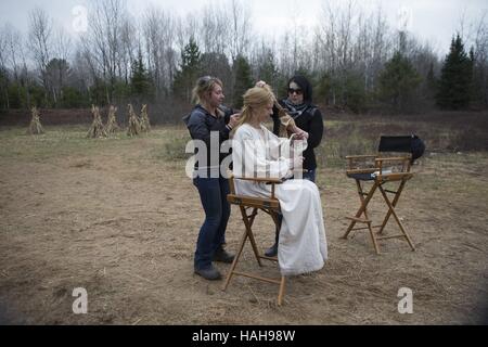 The VVitch: A New-England Folktale  Year : 2015 USA / UK Director :  Robert Eggers  Kate Dickie  Shooting picture Stock Photo