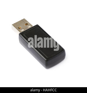 Flash drive or wireless receiver isolated over white background Stock Photo