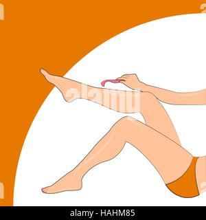 Depilation Vector illustration Stock Vector