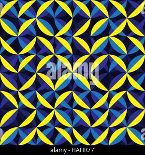 Vector Seamless Irregular Rounded Arc Lines Geometric Pattern Stock Vector