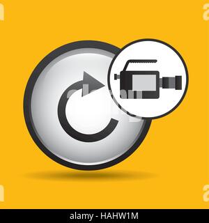 video production concept repeat button vector illustration eps 10 Stock Vector