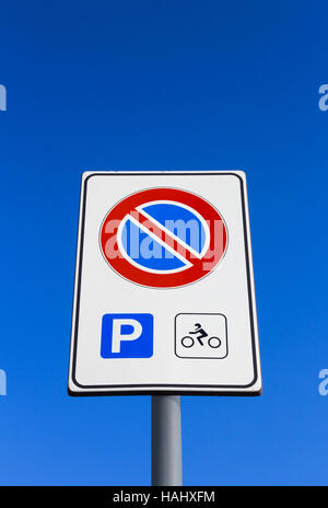 Handicap parking only sign for disabled drivers Stock Photo