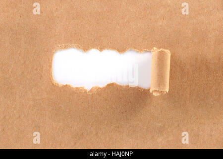 Brown torn paper Stock Photo