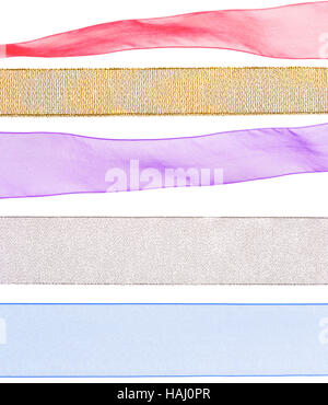 colorful ribbon textures for decorating Stock Photo