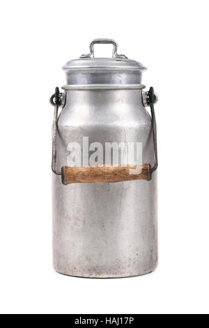 milk can isolated on white Stock Photo