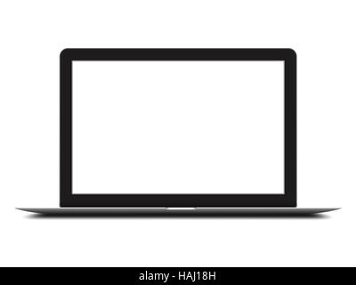 laptop isolated on white background Stock Photo