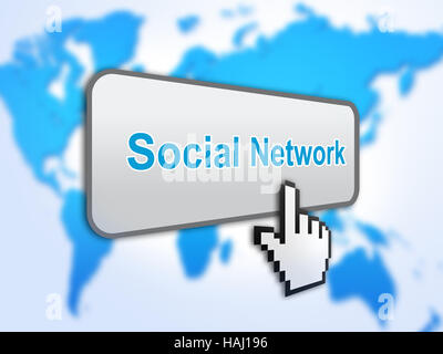 social network button Stock Photo