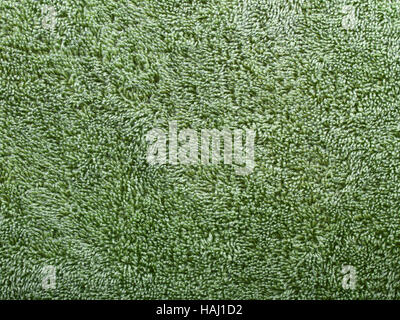 texture of green terry towel Stock Photo