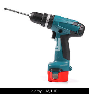 cordless drill isolated on white background Stock Photo