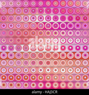 Raster Seamless Pink Color Shades Gradient Horizontal Stripes And Circles Pattern Stock Photo