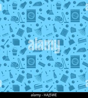 Cleaning seamless pattern.  endless background, texture, wallpaper. Vector illustration Stock Vector