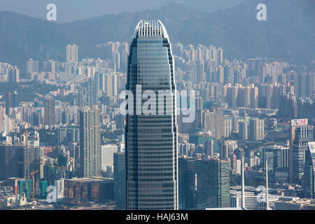 View from Victoria Peak on Central, Hong Kong Island, Hong Kong, China, Asia Stock Photo