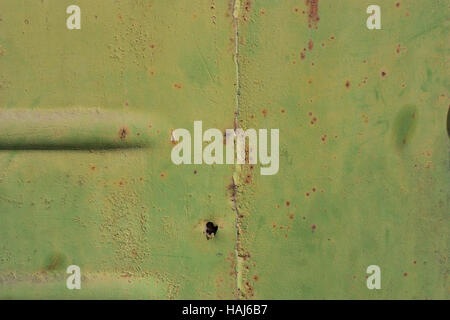 Metallic green background with rust. Vintage background Stock Photo
