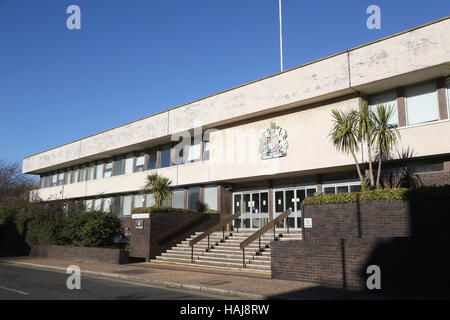 Hove Trial Centre East Sussex also known as Hove Crown Court which is part of the Lewes Combined Courts Stock Photo