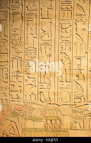 saisis hierogliefs in stele from abydos Stock Photo