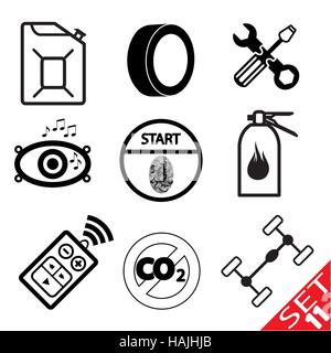 Car part icon set 11. Vector Illustration EPS8. Stock Vector