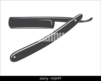 Straight razor vector isolated on a white background vector illustration Stock Vector