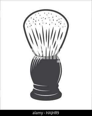 Shaving brush vector isolated on a white background vector illustration Stock Vector