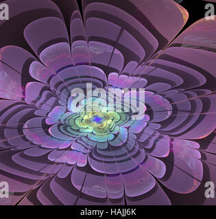 Abstract fractal flower computer generated image Stock Photo
