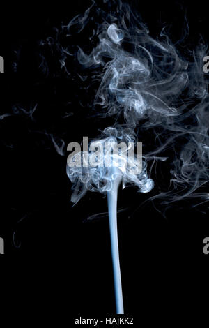 Abstract gray smoke on black background Stock Photo