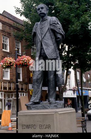 statue of Sir Edward William Elgar in worcester Stock Photo