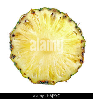 slice of pineapple isolated on white Stock Photo