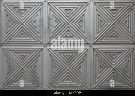 Relief metal paneling at Madrid Atocha Station Stock Photo