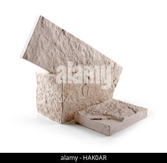 decorative wall tiles isolated on white Stock Photo