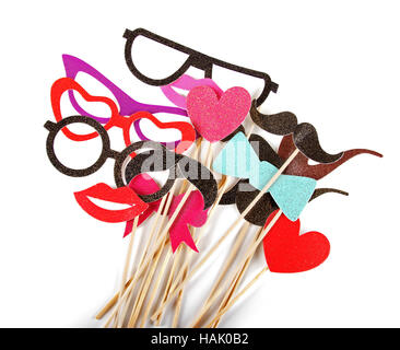 party accessories isolated on white background Stock Photo