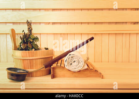 sauna accessories Stock Photo