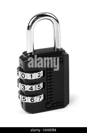 combination padlock isolated on white Stock Photo