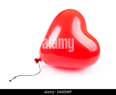 red heart balloon isolated on white Stock Photo