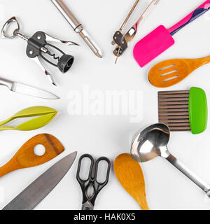 Kitchen Utensils Background with Copyspace, Home Kitchen Decor Concept, Kitchen  Tools, Rubber Accessories in Container. Restaurant Stock Image - Image of  food, country: 167170933