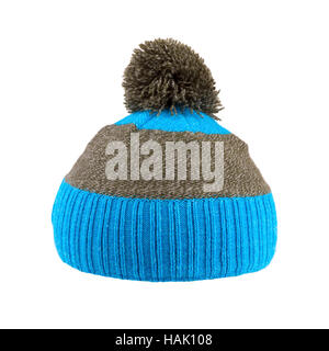 woolen winter hat isolated on white Stock Photo