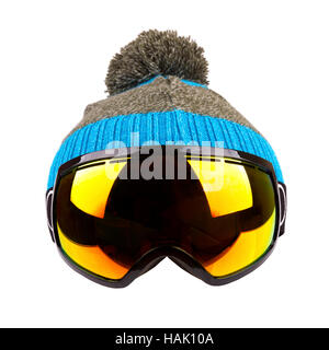 ski goggles hat