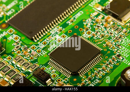 closeup of electronic circuit board Stock Photo