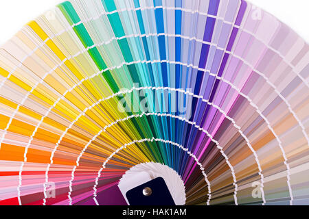 color palette, catalog with design paint samples Stock Photo