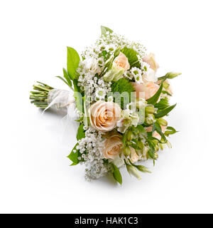 bride's wedding bouquet isolated on white Stock Photo