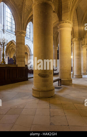 An interior view of Saint Germain l'Auxerrois in Paris. Stock Photo