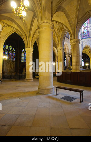 An interior view of Saint Germain l'Auxerrois in Paris. Stock Photo