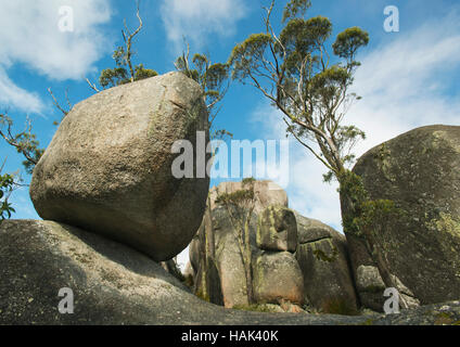 Balanced Rock, Granite, Porongorup National Park, Western Australia Stock Photo