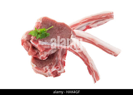 Raw lamb chops Stock Photo