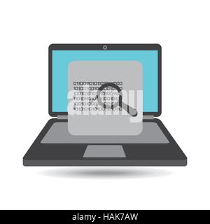 computer analysis data binary search vector illustration eps 10 Stock Vector