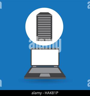 computer analysis data center icon vector illustration eps 10 Stock Vector