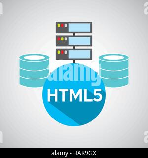 html5 language data base storage vector illustration eps 10 Stock Vector