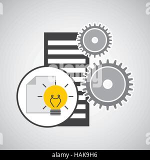database setting document idea creativity vector illustration eps 10 Stock Vector